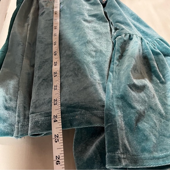 Mystree Teal Velvet Kimono with Embroidery Large - Picture 11 of 11